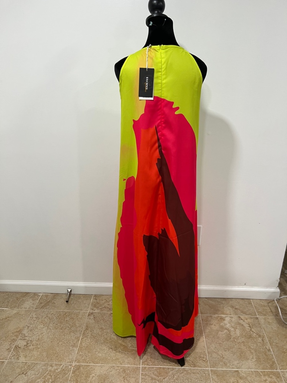 NWT❤️💚🧡Loose Sleeveless Multi-Colored Round-Neck Maxi Dresses - Picture 8 of 15
